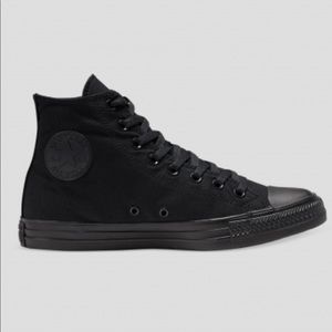 All Black High Top Converse